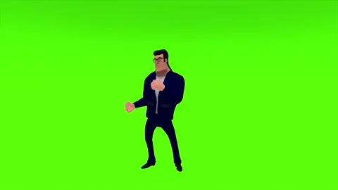Green Screen Cartoon Character Dance Stock Footage 139747452