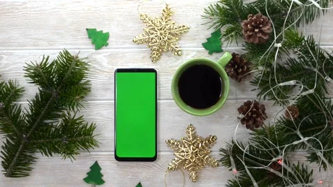 Green screen cell phone chroma key Stock Footage 164633352