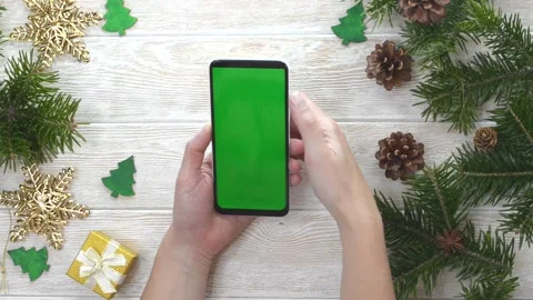 Green screen cell phone chroma key Stock Footage 165004411