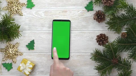 Green screen cell phone chroma key Stock Footage 165004427