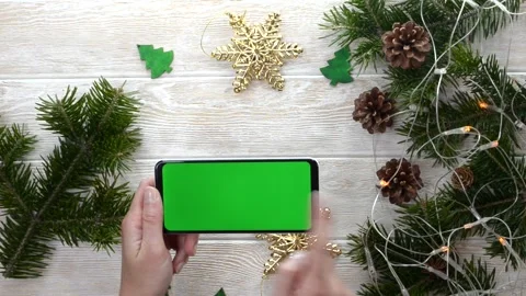 Green screen cell phone chroma key Stock Footage 165004439
