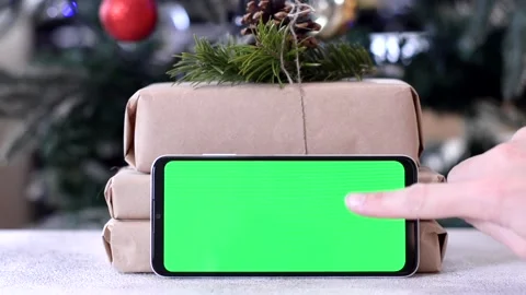 Green screen cell phone mock up copy space Stock Footage 167246746