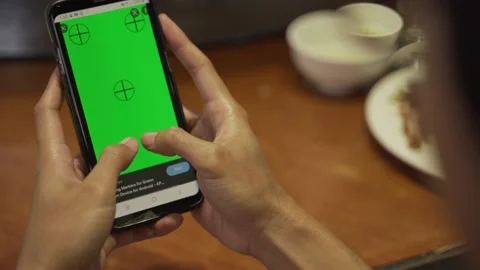 Green screen cellphone close up Stock Footage 229643043