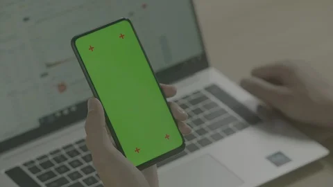 Green screen of cellphone Stock Footage 119576410