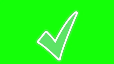 Green screen check mark animation suitable for validating information 库存影片 340941267