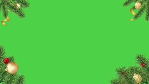 Green screen christmas element aniamation scene web banner seamless looping .. Stock Footage 322570375