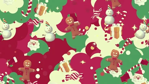 Green screen christmas tree santa clauss elves many different types of Stock-Footage 336051872