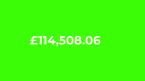 Green Screen Chroma Key Background with Pound Sterling Numbers from 10000 to Stock Footage 318312330