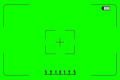 Green screen chroma key background, viewfinder camera frame, video film screen Stock Illustration