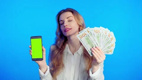 Green screen, chroma key, dollars, money cash 動画素材 239555039
