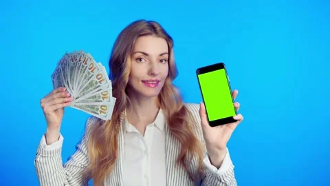 Green screen, chroma key, dollars, money cash Stock Footage 239555045