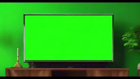 Green Screen Chroma Wall TV Stock Footage 263983853