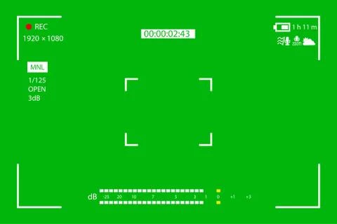 Green screen, chromakey background. Blank green background with VFX motion tr Illustrazione stock