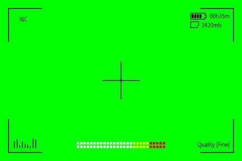 Green screen, chromakey background. Blank green background with VFX motion tr Stock Illustration