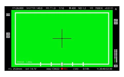Green screen, chromakey background. Blank green background with VFX motion tr Stock Illustration