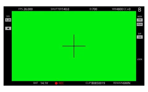 Green screen, chromakey background. Blank green background with VFX motion tr Stock Illustration
