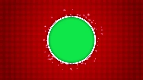 Green screen circle frame,new year and christmas concept animation,glowing Stock Footage 164867302