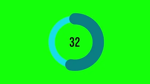 Green Screen Circle with Letter Video stock 343928534