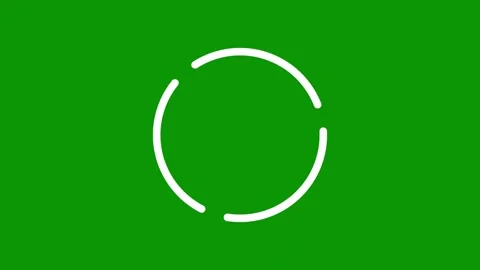 Green screen circle the letter o outline animated chromakey background figure Stock Footage 314067593