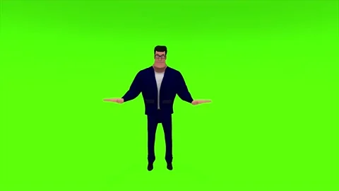 Green Screen Classic Dance Cartoon Character Stock Footage 139747771