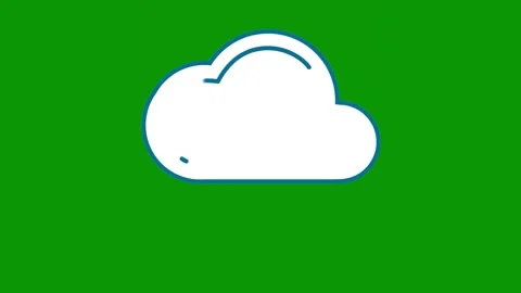 Green screen cloud animated chromakey colorful backgrounds design movement Stock Footage 314068567