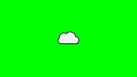 Green Screen Cloud Icon Stock Footage 339914832