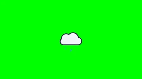 Green Screen Cloud with Rain Stock Footage 339914811