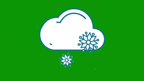 Green screen cloud snow top image stars flakes animated chromakey gesture Stock Footage 314068566