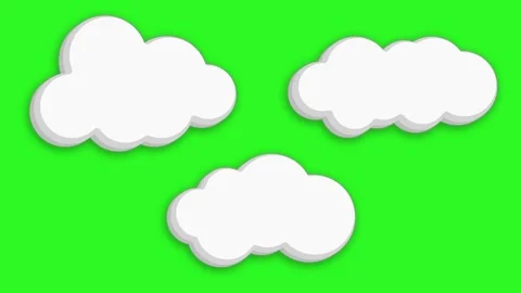 Green Screen Clouds Expanding and Contracting Animation for Visual Effects Stock Footage 296839964