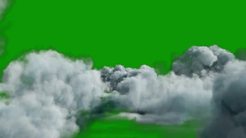 Green screen clouds the sky some animated chromakey background emotion Video stock 314067764