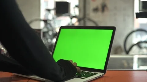 Green Screen Computer Stock Footage 90525834