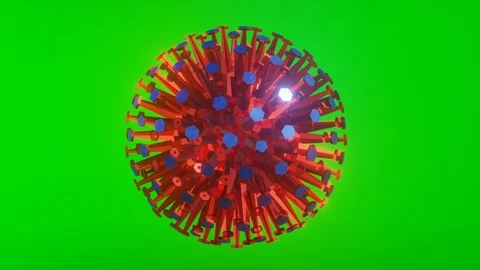 Green Screen Coronavirus outbreak and coronaviruses influenza background. Stock Footage 123415007