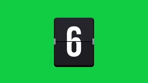Green screen countdown from 10 to 0 스톡 동영상 348302946