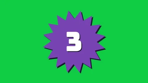 Green screen countdown from 5 to 0 Stockbeeldmateriaal 348302917