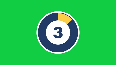 Green screen countdown from 5 to 0 스톡 동영상 348302924