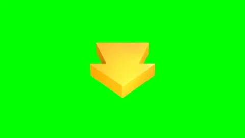 Green screen | Croma key 3D yellow Stock Footage 197279836