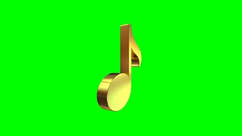 Green screen | croma key 3D music Stock Footage 197645074
