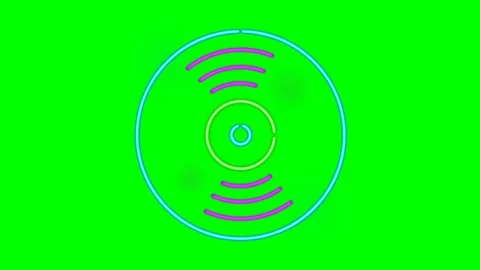 Green screen | croma key Animation disc Stock Footage 197659866