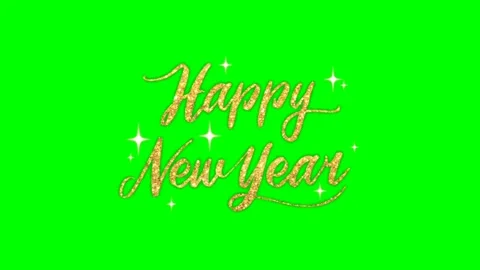 Green screen | croma key Animation happy new year Stock Footage 197674001