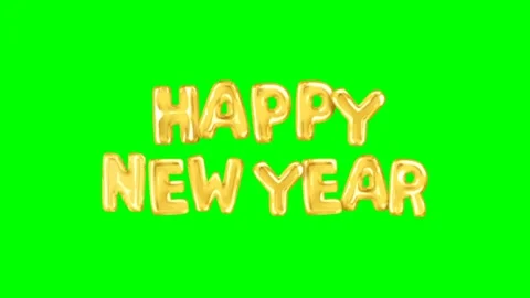 Green screen | croma key animation happy new year Stock Footage 197676531