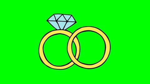 Green screen | croma key  Animation ring diamond happy new year Stock Footage 197711244