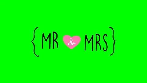 Green screen | croma key Animation MR &amp; MRS Stock Footage 197739593