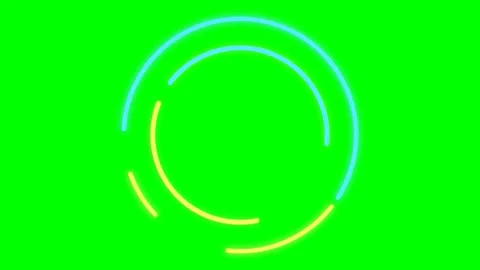 Green screen | croma key animation fraction of a circle Stock Footage 198164462