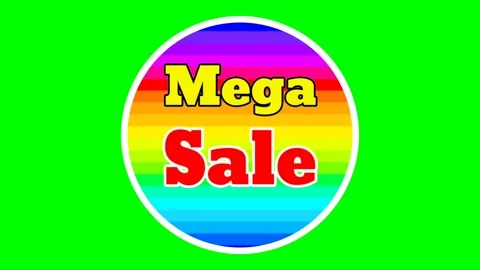 Green screen | croma key animation mega sale Stock Footage 198323740