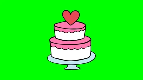 Green screen | croma key cake Stock Footage 197727953