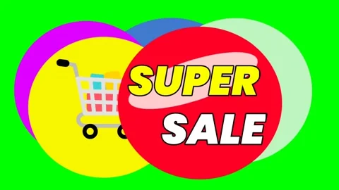Green screen | croma key SUPER SALE With floating background Stock Footage 198717958