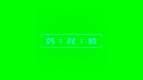 Green screen | croma key timer Stock Footage 197930090