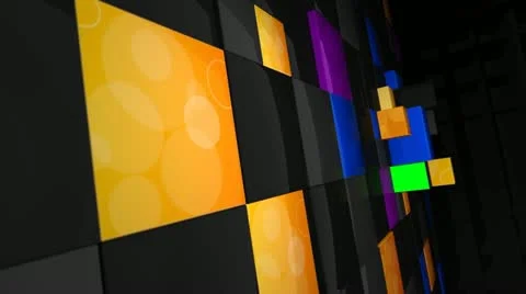 Green Screen Cube Wall Stock Footage 22098005