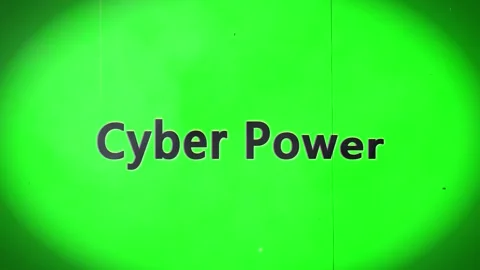 Green screen cyber power text animation with glitch effects Stock Footage 338386794