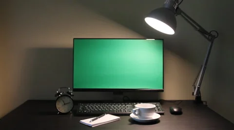 Green screen Desktop Computer Stock Footage 51241696